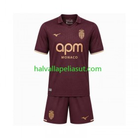 Jalkapallo Pelipaidat/Peliasut AS Monaco Lasten Vieraspaita 2026-2027 Lyhythihainen